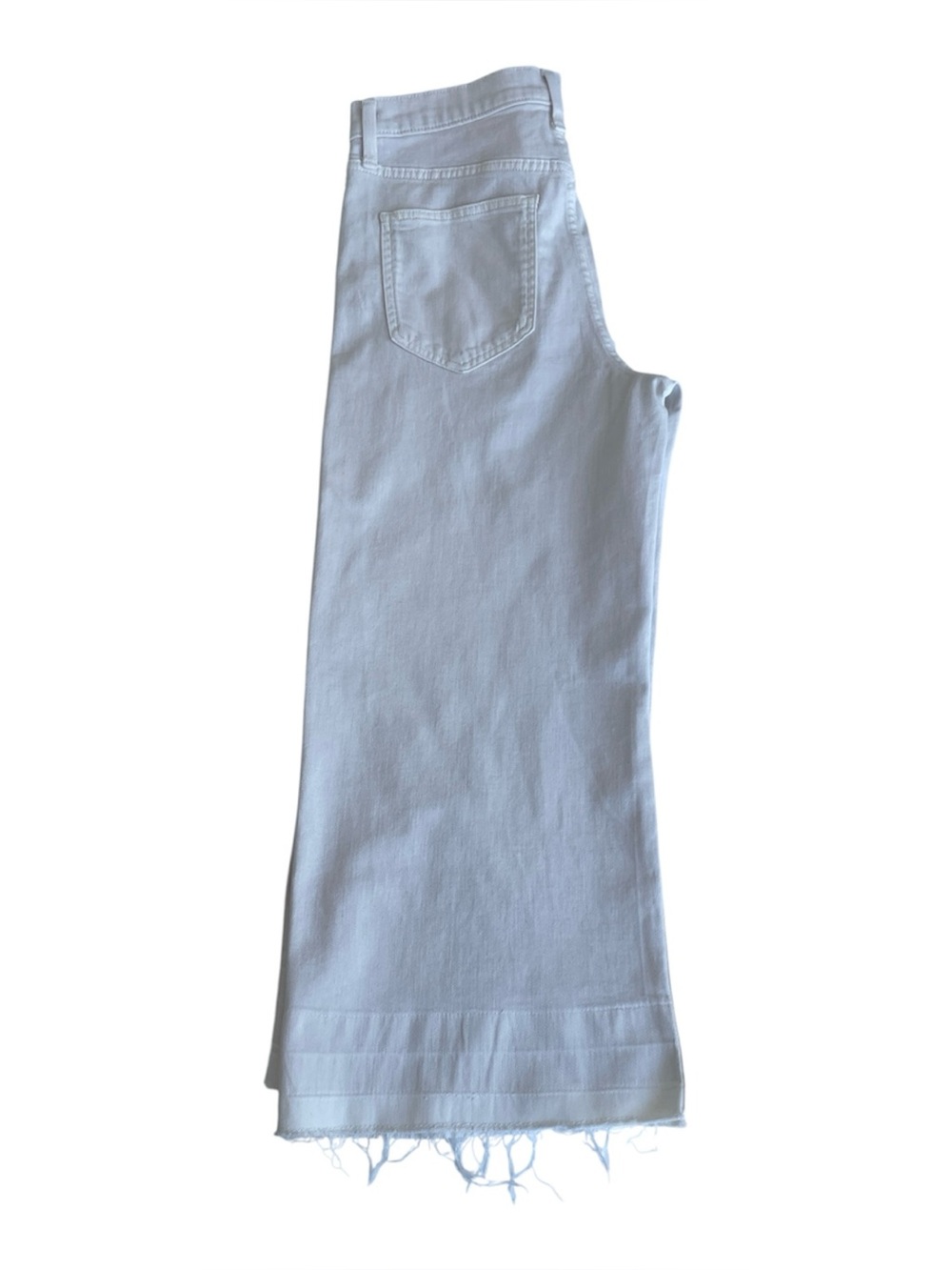 GAP Denim Ivory High Rise Wide Leg Crop Pants Woman's 10/30 Short 5 Pocket New